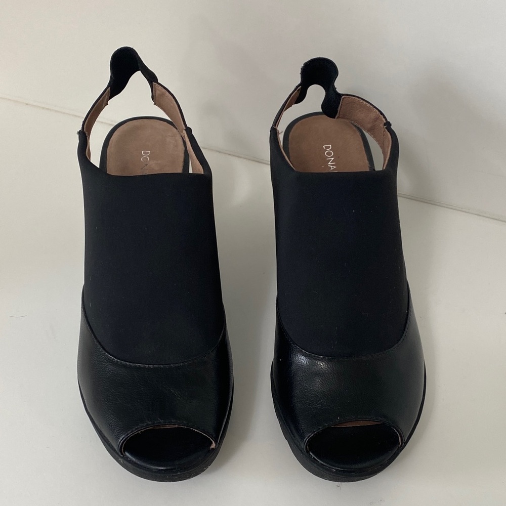 Donald J. Pliner Black Open-Toe Slingback Mules